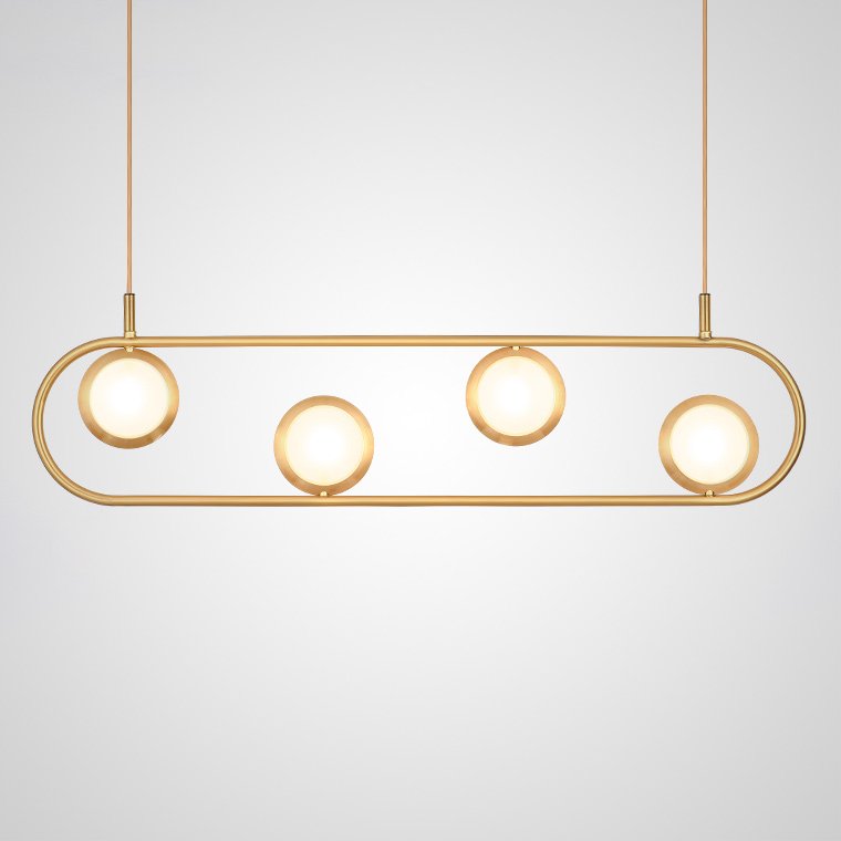 Люстра HOOP LED LONG Золотой Люстра HOOP LED LONG Золотой в Грозном | Loft Concept