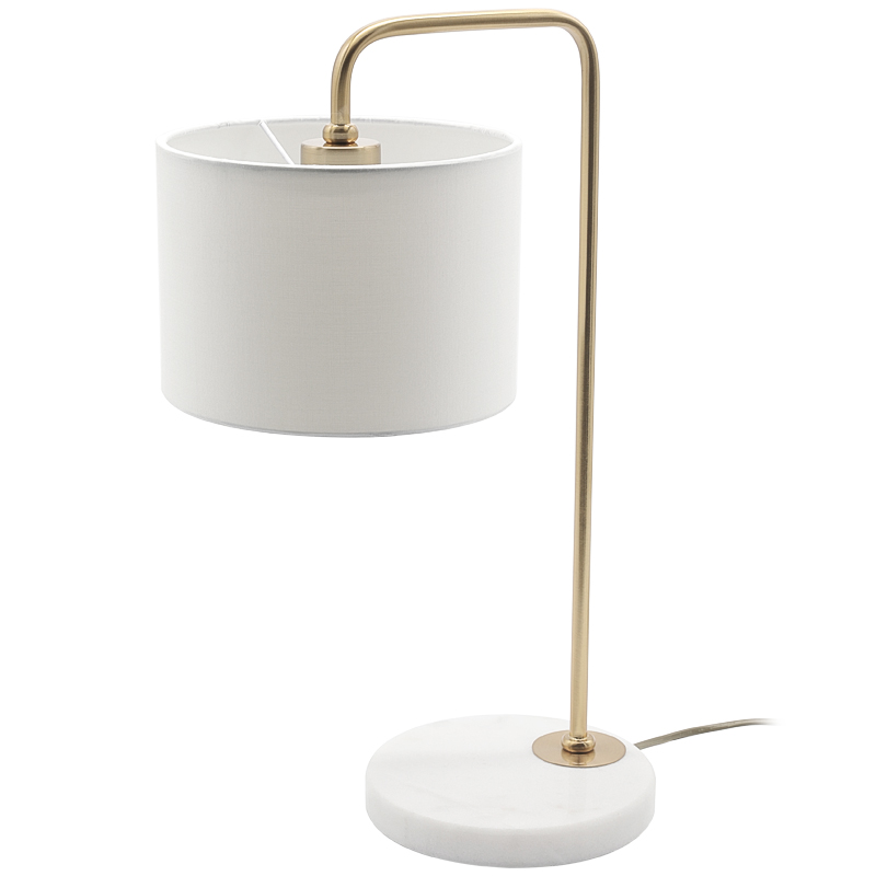 Настольная лампа Randers Table Lamp Белый Золотой Настольная лампа Randers Table Lamp Белый Золотой в Грозном | Loft Concept