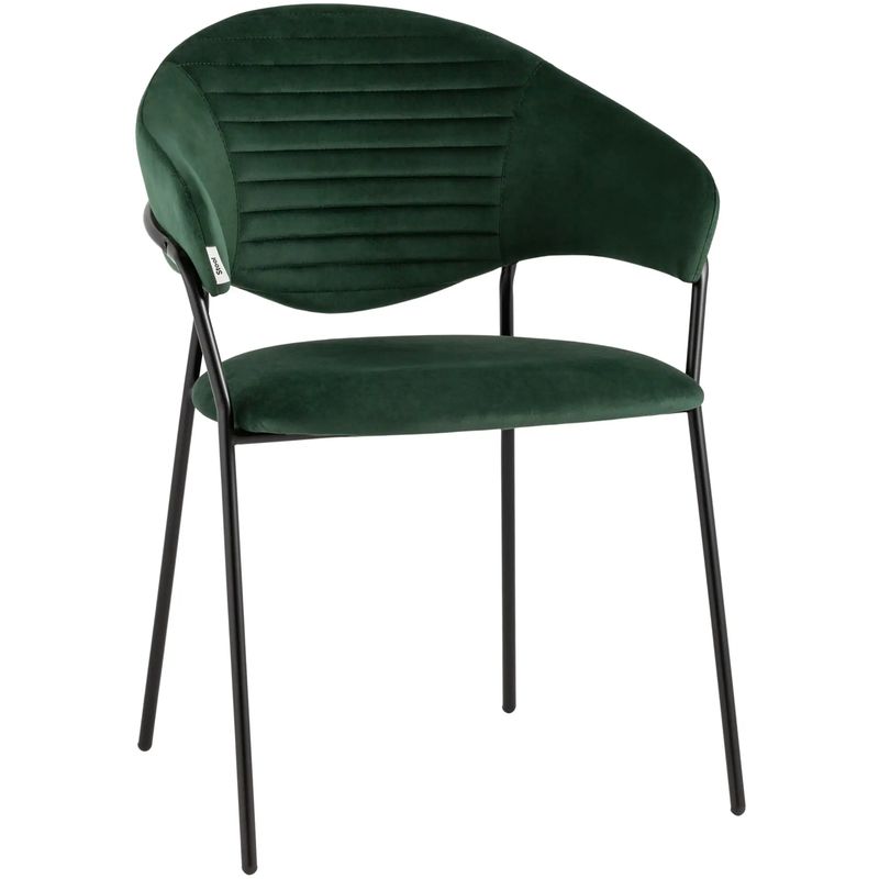 Стул Alexis Chair Зеленый Велюр Зеленый Черный Стул Alexis Chair Зеленый Велюр Зеленый Черный в Грозном | Loft Concept