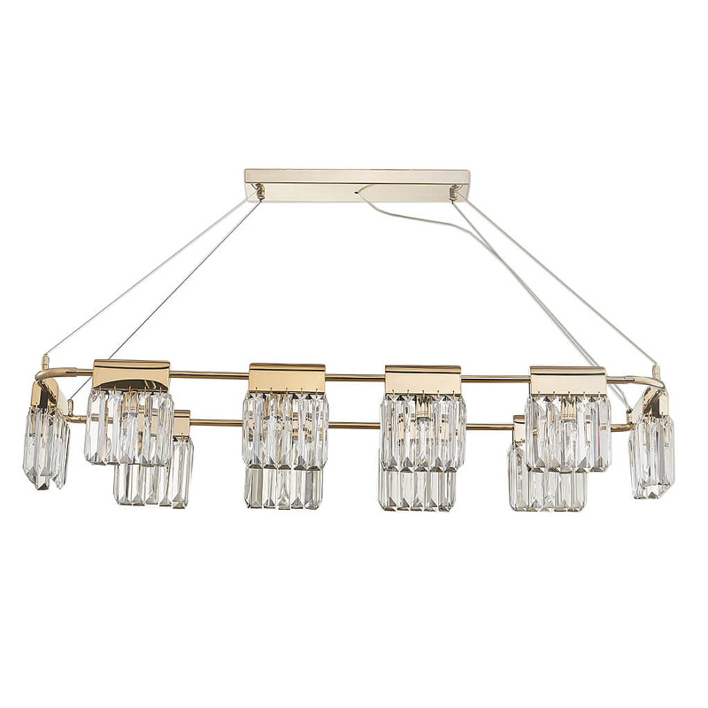 Люстра Crystal Pendants gold 10 Глянцевое золото Прозрачное Стекло Люстра Crystal Pendants gold 10 Глянцевое золото Прозрачное Стекло в Грозном | Loft Concept