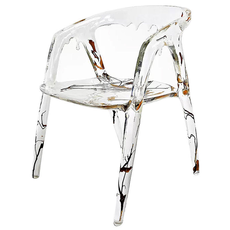 Стул из прозрачного акрила Crystal Waterfall Armchair Прозрачный Коричневый Оранжевый Стул из прозрачного акрила Crystal Waterfall Armchair Прозрачный Коричневый Оранжевый в Грозном | Loft Concept