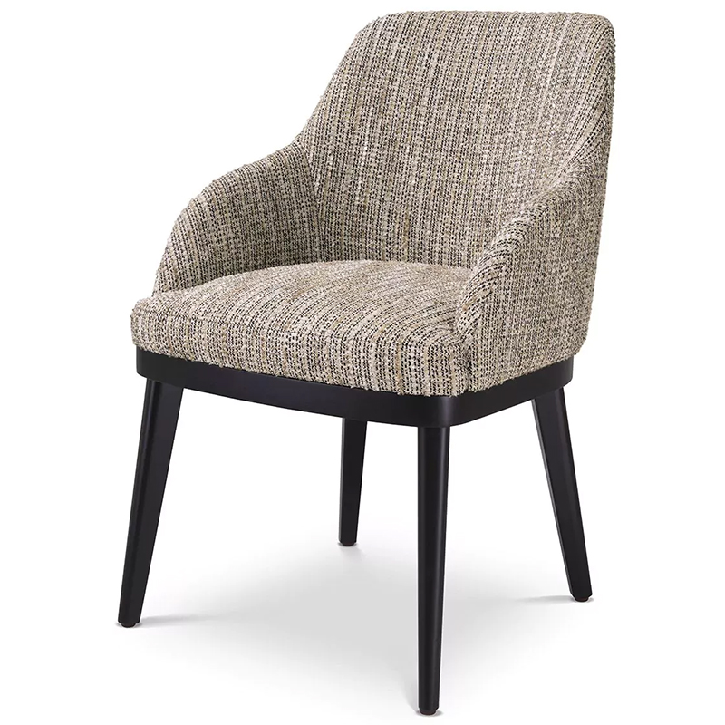 Стул Eichholtz Dining Chair Costa Mademoiselle Beige Бежевый Черный в Грозном | Loft Concept 