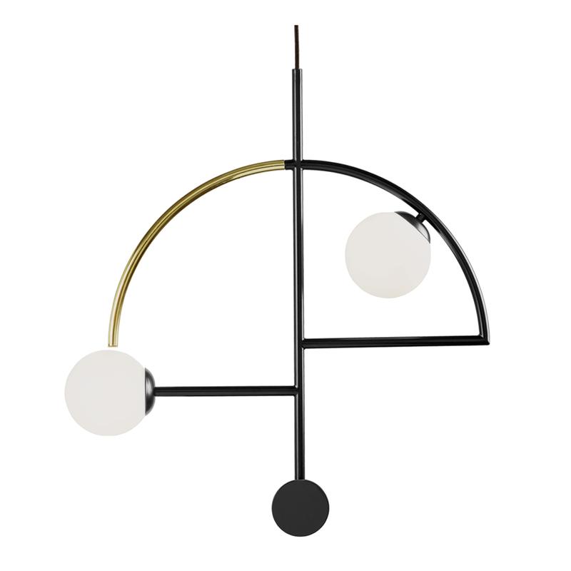 Подвесной светильник HELIO II - SUSPENSION LIGHT Черный Белый Латунь Подвесной светильник HELIO II - SUSPENSION LIGHT Черный Белый Латунь в Грозном | Loft Concept