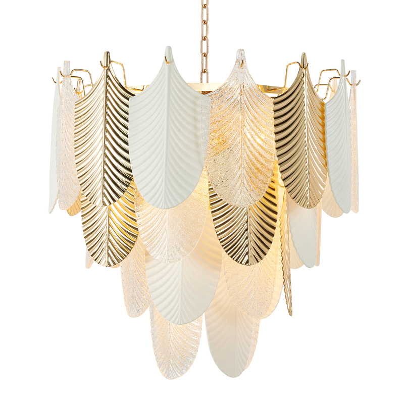 Люстра Abelia Chandelier 62 Золотой Белый Прозрачный Люстра Abelia Chandelier 62 Золотой Белый Прозрачный в Грозном | Loft Concept
