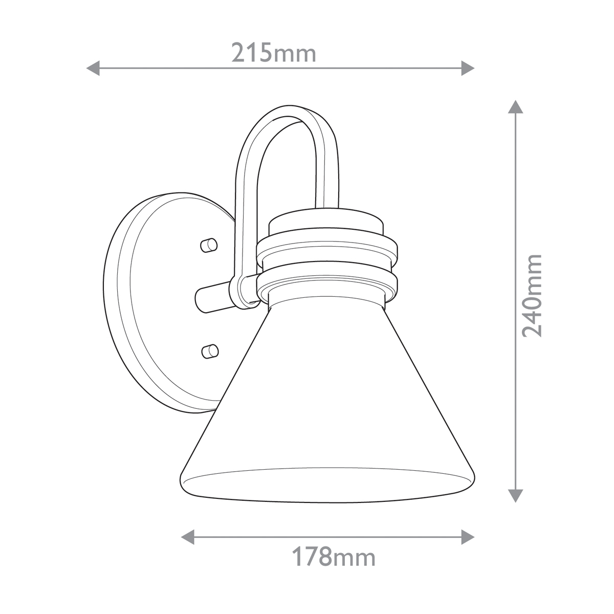 Бра с белым матовым плафоном в форме конуса Kichler в Грозном