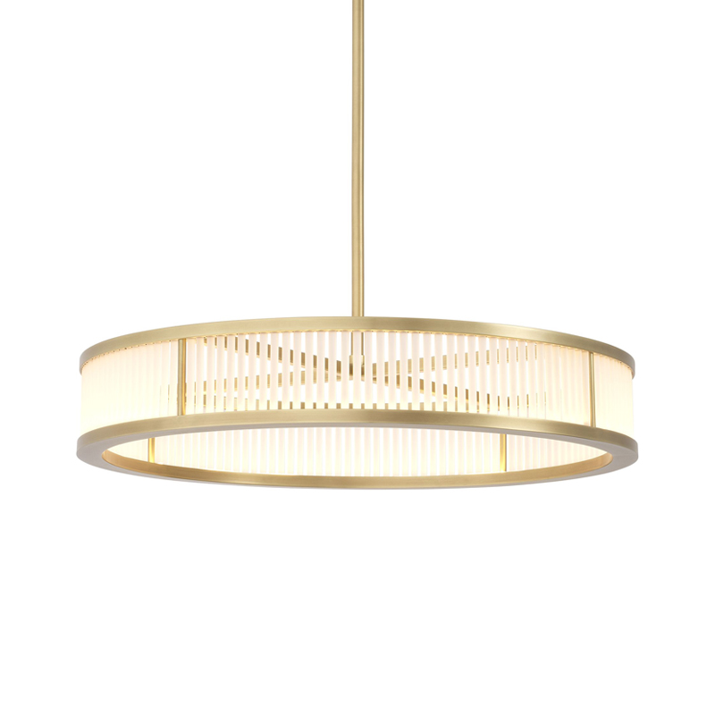 Люстра Eichholtz Chandelier Thibaud S Brass Латунь Античная полированная Белое матовое стекло Люстра Eichholtz Chandelier Thibaud S Brass Латунь Античная полированная Белое матовое стекло в Грозном | Loft Concept