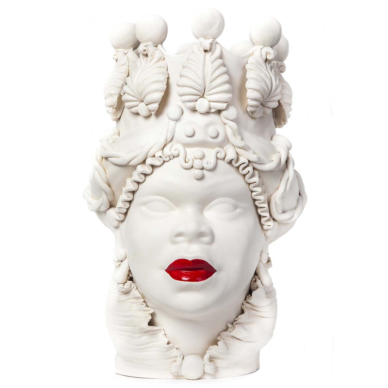 Ваза VASE MORO LADY LIPSTICK Белый Красный в Грозном | Loft Concept 