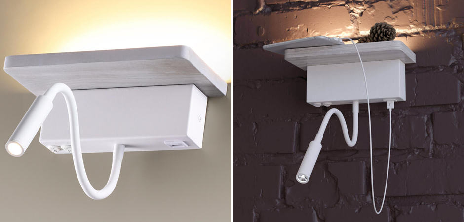 Бра Shirk Белое с USB входом Бра Shirk Белое с USB входом - Loft-Concept в Грозном