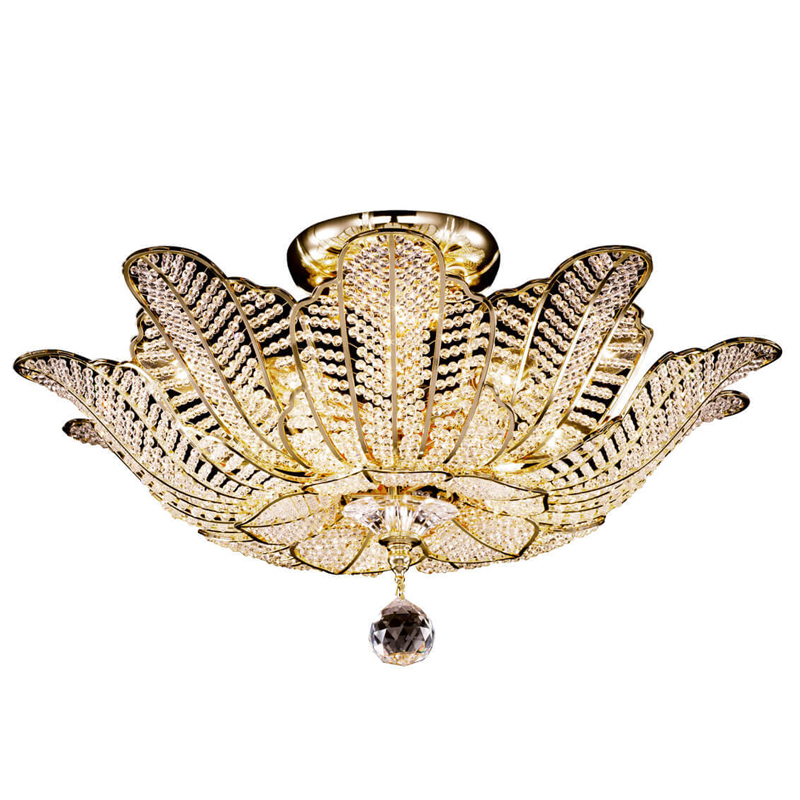 Потолочная люстра Franseza Chandelier gold Золотой Прозрачный (Transparent) Потолочная люстра Franseza Chandelier gold Золотой Прозрачный (Transparent) в Грозном | Loft Concept