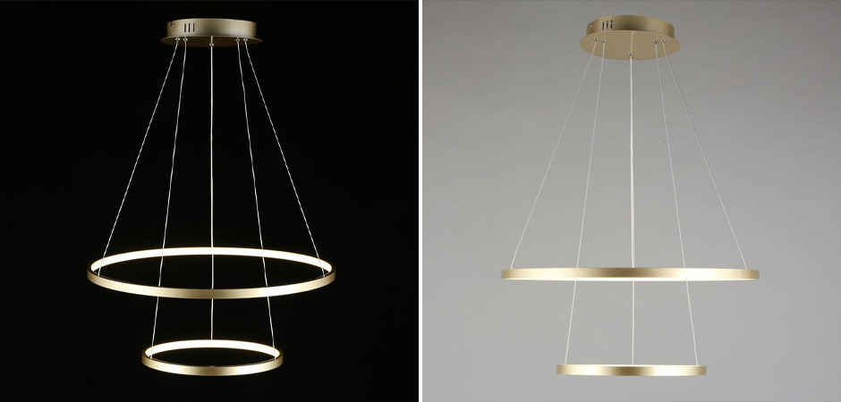 Люстра Ring Horizontal Double Gold Люстра Ring Horizontal Double Gold - Loft-Concept в Грозном