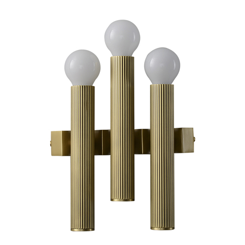 Бра Corrugated Brass Wall Lamp Латунь Бра Corrugated Brass Wall Lamp Латунь в Грозном | Loft Concept