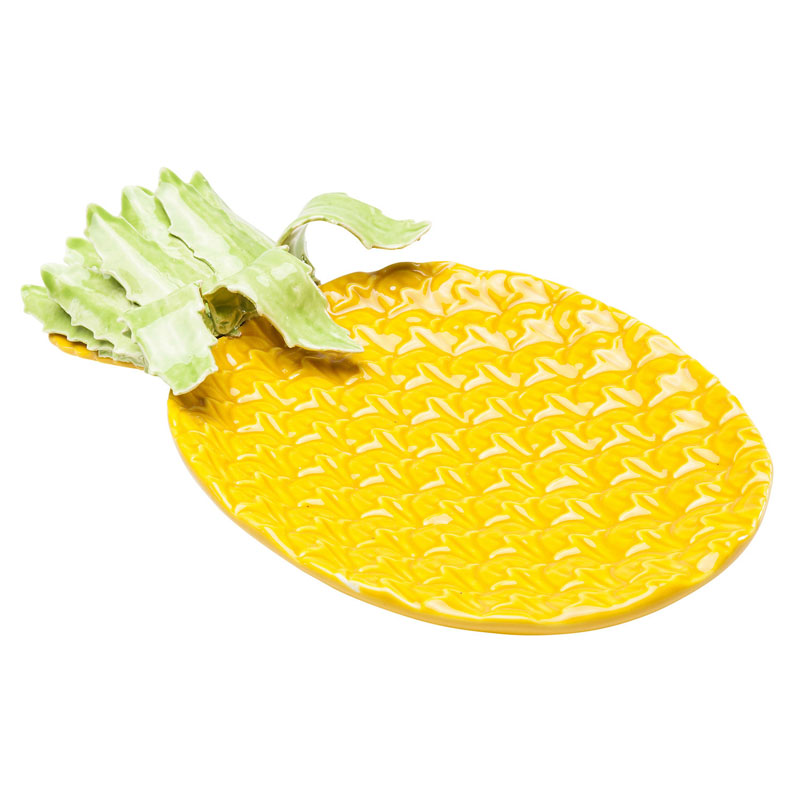 Тарелка Pineapple Plate Желтый Зеленый Тарелка Pineapple Plate Желтый Зеленый в Грозном | Loft Concept