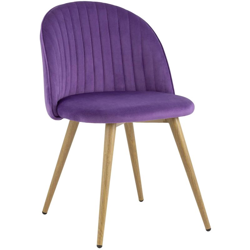 Стул Miruna Chair Лиловый Велюр Лиловый Древесина Стул Miruna Chair Лиловый Велюр Лиловый Древесина в Грозном | Loft Concept