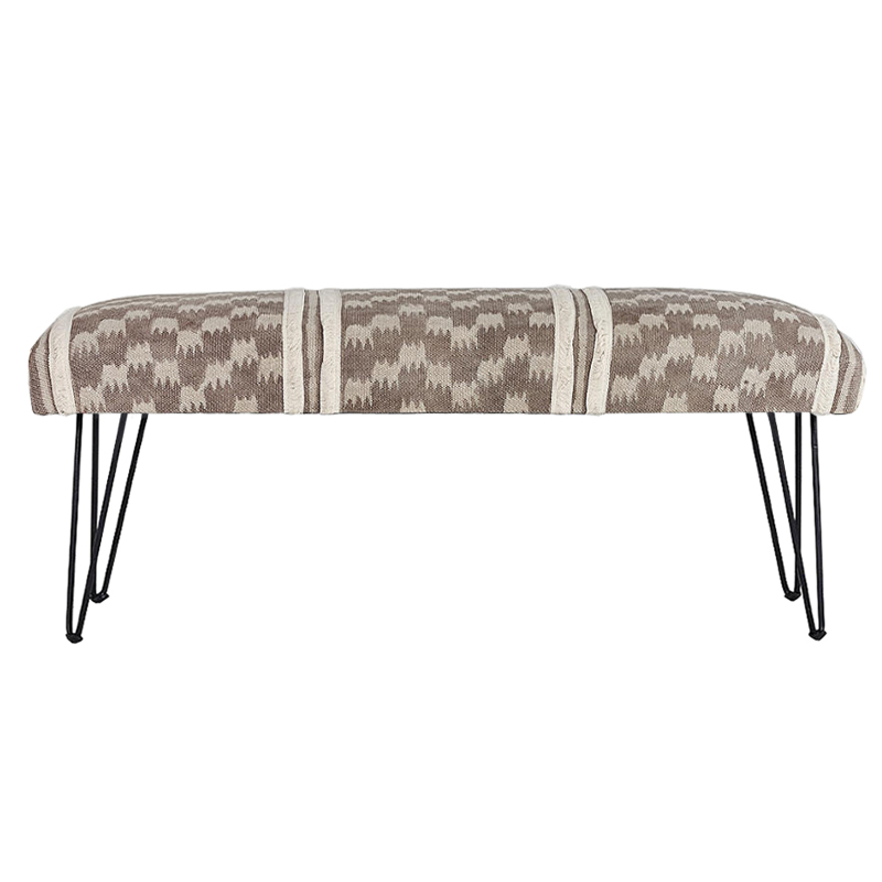 Оттоманка Beige Kilim Ornament Бежево-серый Оттоманка Beige Kilim Ornament Бежево-серый в Грозном | Loft Concept