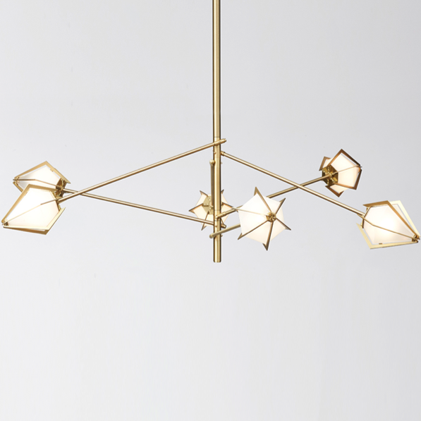 Люстра HARLOW Spoke Chandelier Gabriel Scott Латунь Люстра HARLOW Spoke Chandelier Gabriel Scott Латунь в Грозном | Loft Concept