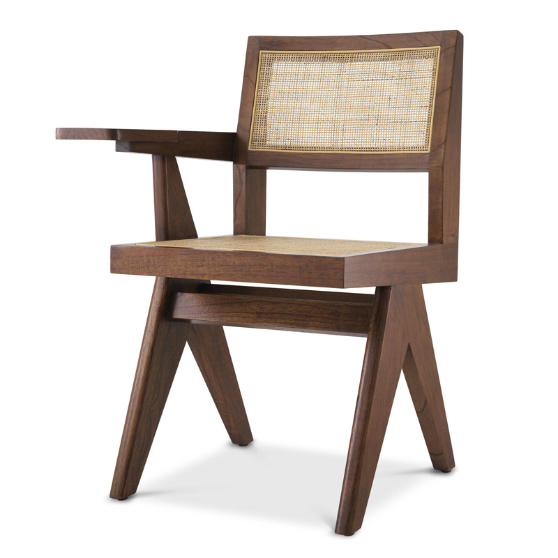 Стул Eichholtz Chair Niclas With Desk brown Бежевый Коричневый Стул Eichholtz Chair Niclas With Desk brown Бежевый Коричневый в Грозном | Loft Concept
