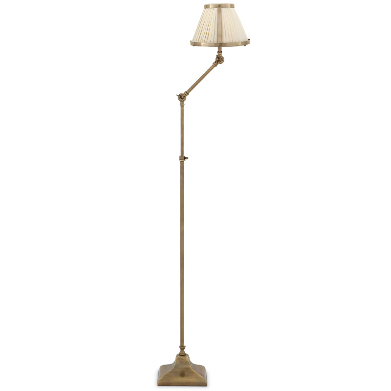 Торшер Eichholtz Floor Lamp Brunswick Винтажная латунь Кремовый Черный Торшер Eichholtz Floor Lamp Brunswick Винтажная латунь Кремовый Черный в Грозном | Loft Concept