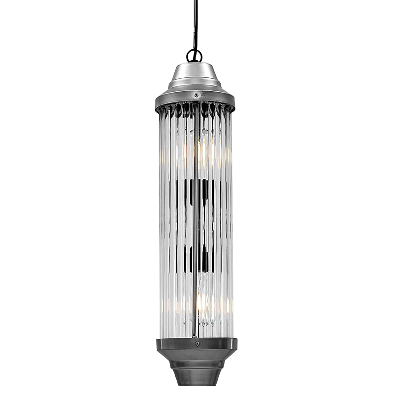 Подвесной светильник Transparent Tubes Pendant Хром Прозрачный Подвесной светильник Transparent Tubes Pendant Хром Прозрачный в Грозном | Loft Concept