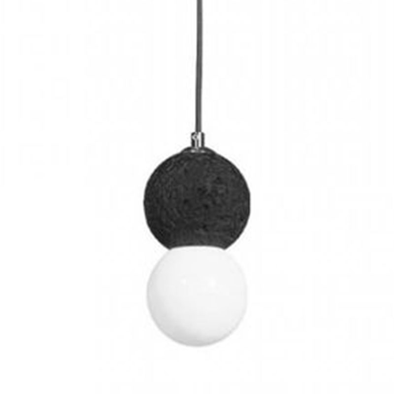Светильник подвесной Sea foam Black диаметр 10 Белый Черный Светильник подвесной Sea foam Black диаметр 10 Белый Черный в Грозном | Loft Concept