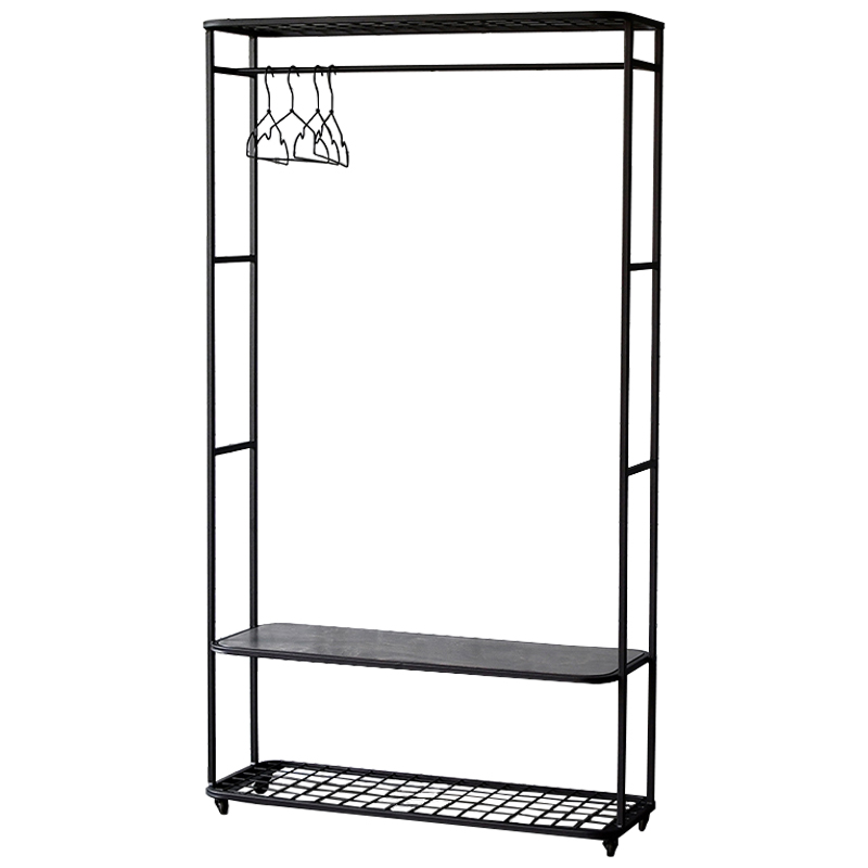Рейл Braydon Industrial Metal Rust Clothes Rail Черный Дерево Серый Рейл Braydon Industrial Metal Rust Clothes Rail Черный Дерево Серый в Грозном | Loft Concept