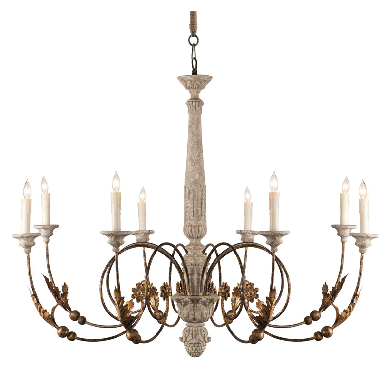 Люстра Mauricette Provence Chandelier Бронза Светло-серый Люстра Mauricette Provence Chandelier Бронза Светло-серый в Грозном | Loft Concept