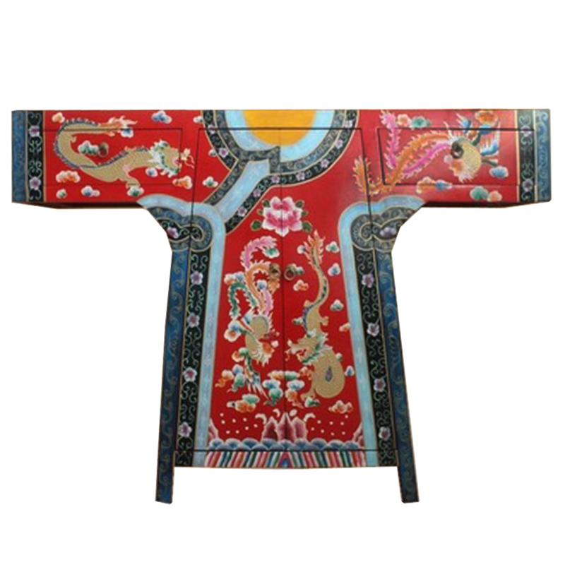 Красная Консоль в Китайском Стиле из сосны ручная роспись Red Oriental Robe Красный (Red) Мульти Красная Консоль в Китайском Стиле из сосны ручная роспись Red Oriental Robe Красный (Red) Мульти в Грозном | Loft Concept