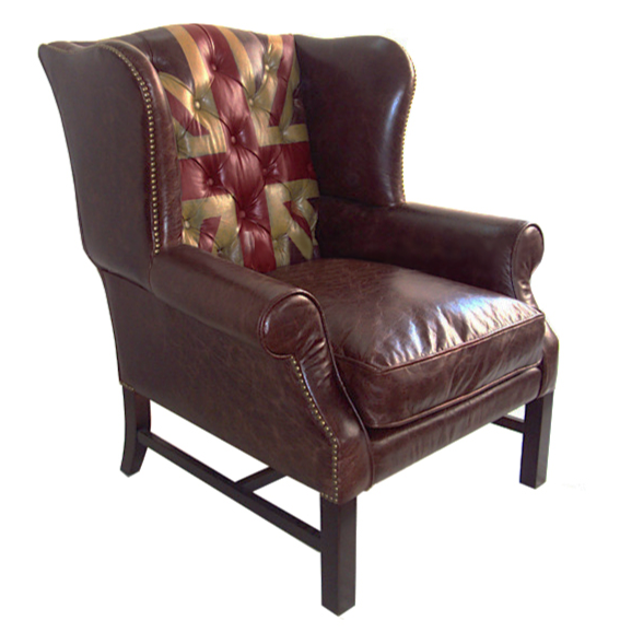 Кресло Leather Аrmchair Union Jack Коричневый Кресло Leather Аrmchair Union Jack Коричневый в Грозном | Loft Concept