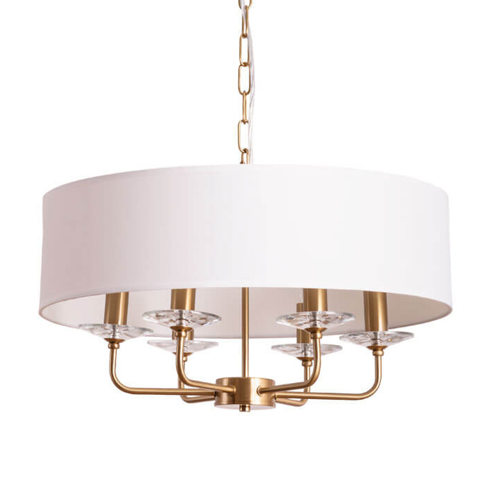 Люстра Obelerio Chandelier Белый Бронза Прозрачный Люстра Obelerio Chandelier Белый Бронза Прозрачный в Грозном | Loft Concept