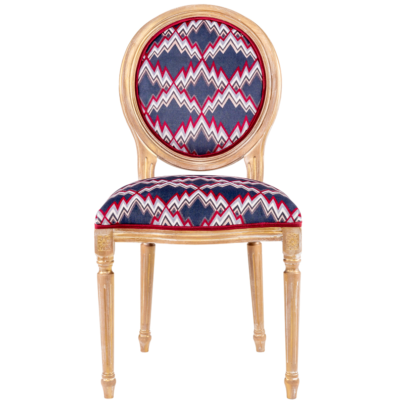Стул Ikat Pattern с золотой патиной Золотой Мульти Стул Ikat Pattern с золотой патиной Золотой Мульти в Грозном | Loft Concept