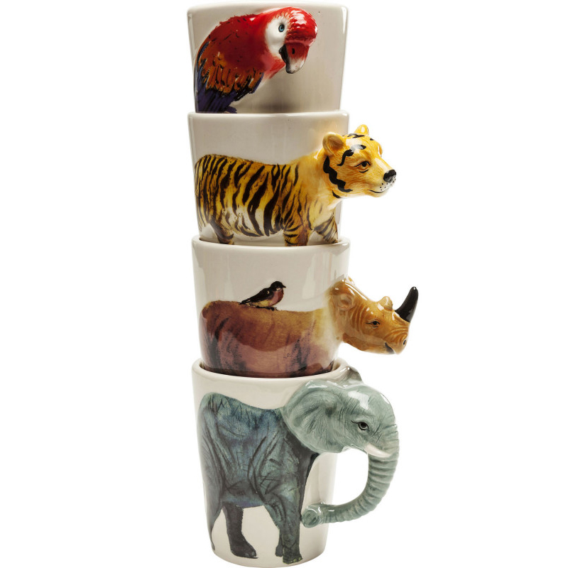 Кружка Tropical Animals mug Мульти Кружка Tropical Animals mug Мульти в Грозном | Loft Concept