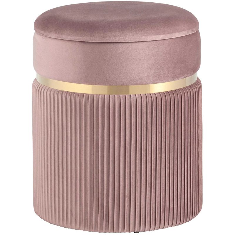 Пуф с ящиком розовый Glossy Velor Розовый пастельный Пуф с ящиком розовый Glossy Velor Розовый пастельный в Грозном | Loft Concept