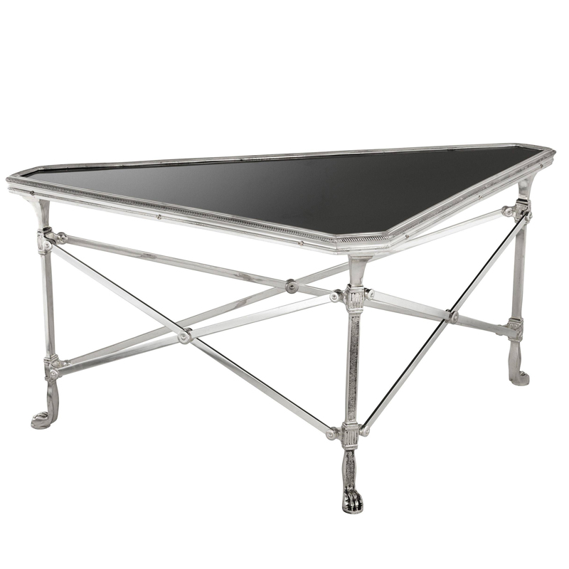 Кофейный стол Eichholtz Coffee Table Soiree Глянцевый черный Серебро винтаж Кофейный стол Eichholtz Coffee Table Soiree Глянцевый черный Серебро винтаж в Грозном | Loft Concept