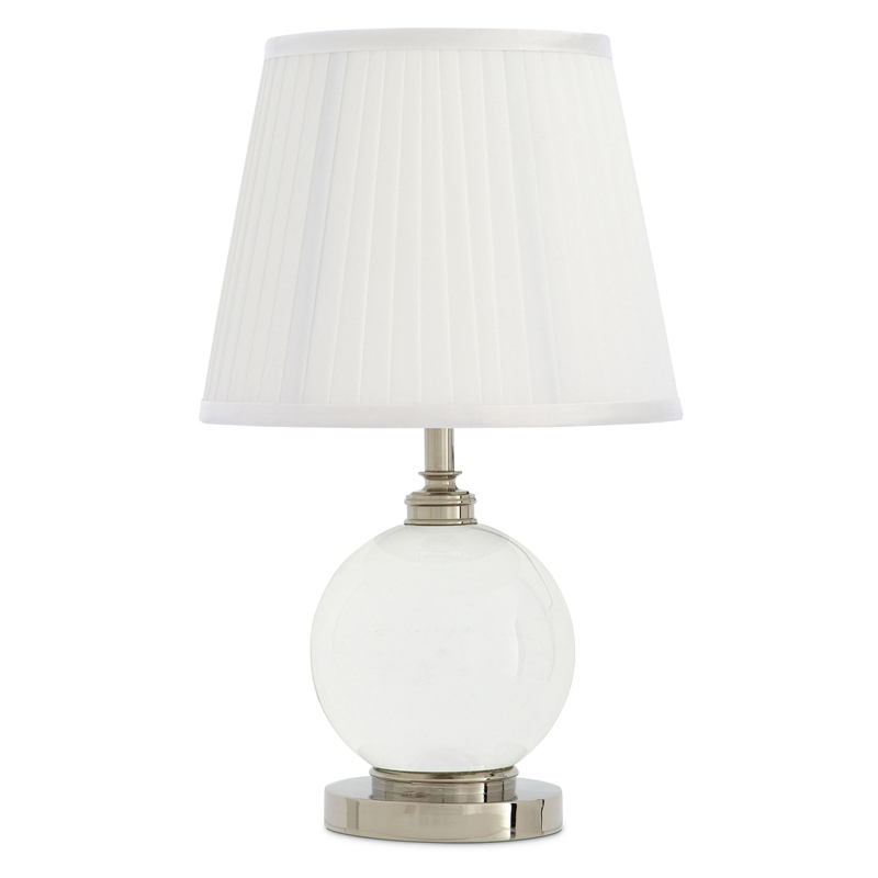 Настольная лампа Eichholtz Table Lamp Octavia Прозрачный Белый Никель Настольная лампа Eichholtz Table Lamp Octavia Прозрачный Белый Никель в Грозном | Loft Concept