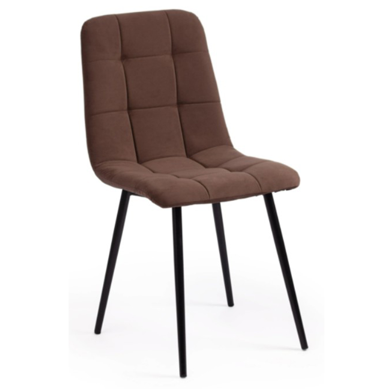 Стул Nancy Velour Brown Chair Коричневый Черный Стул Nancy Velour Brown Chair Коричневый Черный в Грозном | Loft Concept