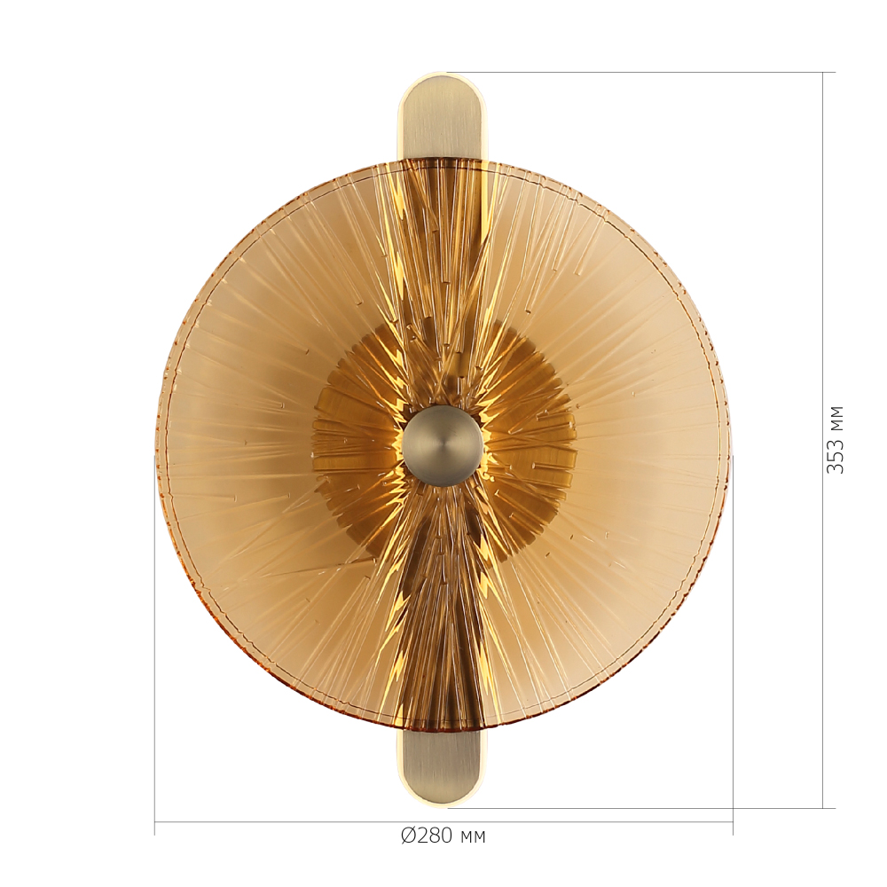 Бра с круглым стеклянным плафоном Gingham в Грозном