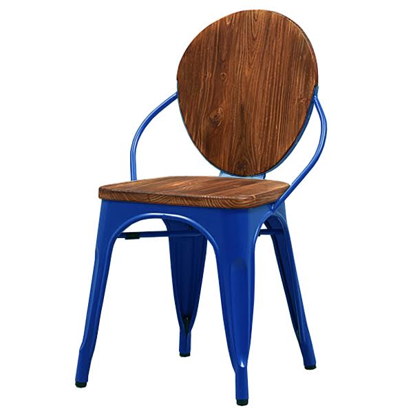 Стул Tolix chair Wooden Blue Дуб темный Синий Стул Tolix chair Wooden Blue Дуб темный Синий в Грозном | Loft Concept