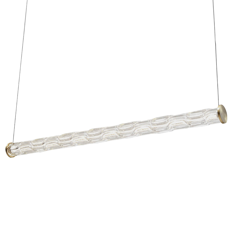 Линейный подвесной светильник Storey Glass Hanging Lamp Золотой Прозрачное Стекло Линейный подвесной светильник Storey Glass Hanging Lamp Золотой Прозрачное Стекло в Грозном | Loft Concept