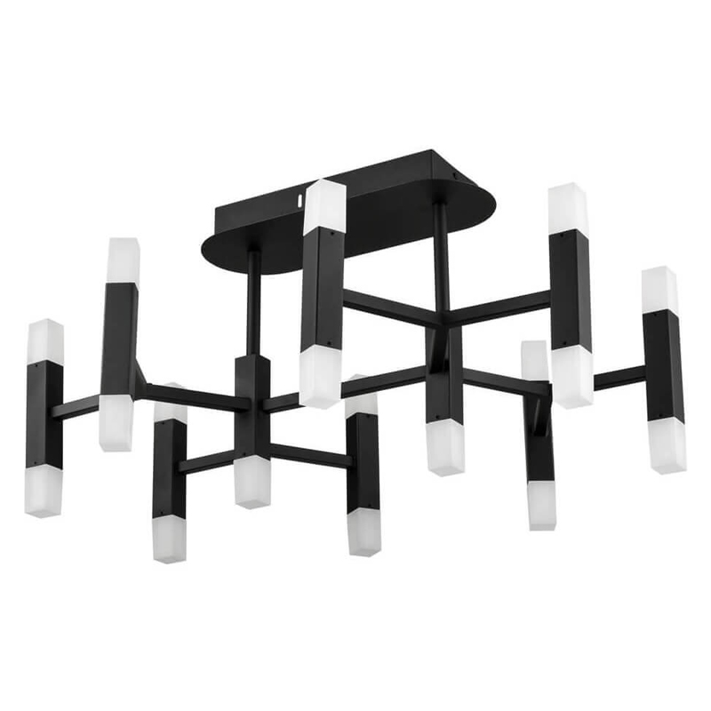 Потолочный светильник Rigor & Conciseness Lighting Angular Plafond Black d66 Белый Черный Потолочный светильник Rigor & Conciseness Lighting Angular Plafond Black d66 Белый Черный в Грозном | Loft Concept