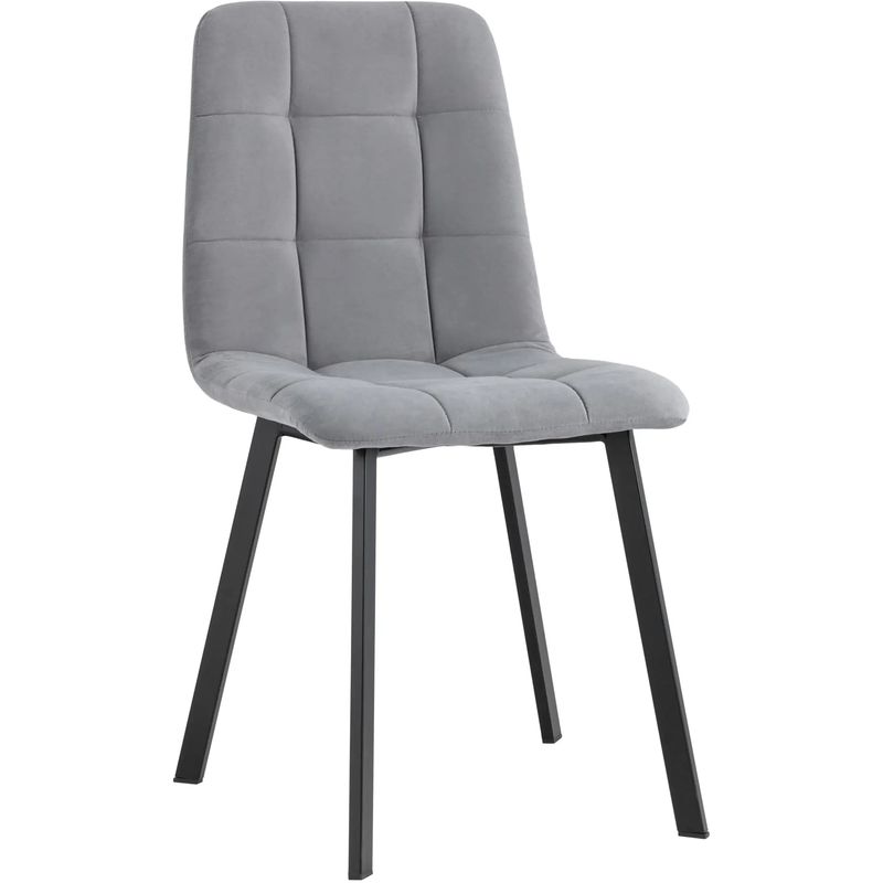 Стул NANCY S Chair Серый велюр Серый Черный Стул NANCY S Chair Серый велюр Серый Черный в Грозном | Loft Concept