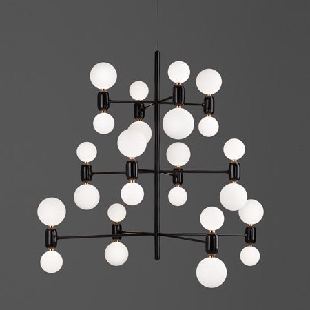 Люстра PARACHILNA Aballs Chandelier Черный Люстра PARACHILNA Aballs Chandelier Черный в Грозном | Loft Concept