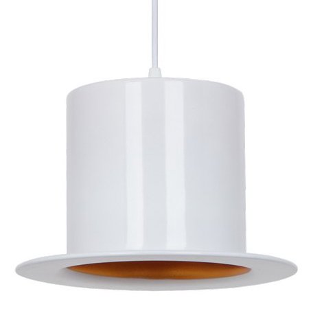 Подвесной светильник Pendant Lamp Banker Bowler Hat White I Белый Подвесной светильник Pendant Lamp Banker Bowler Hat White I Белый в Грозном | Loft Concept