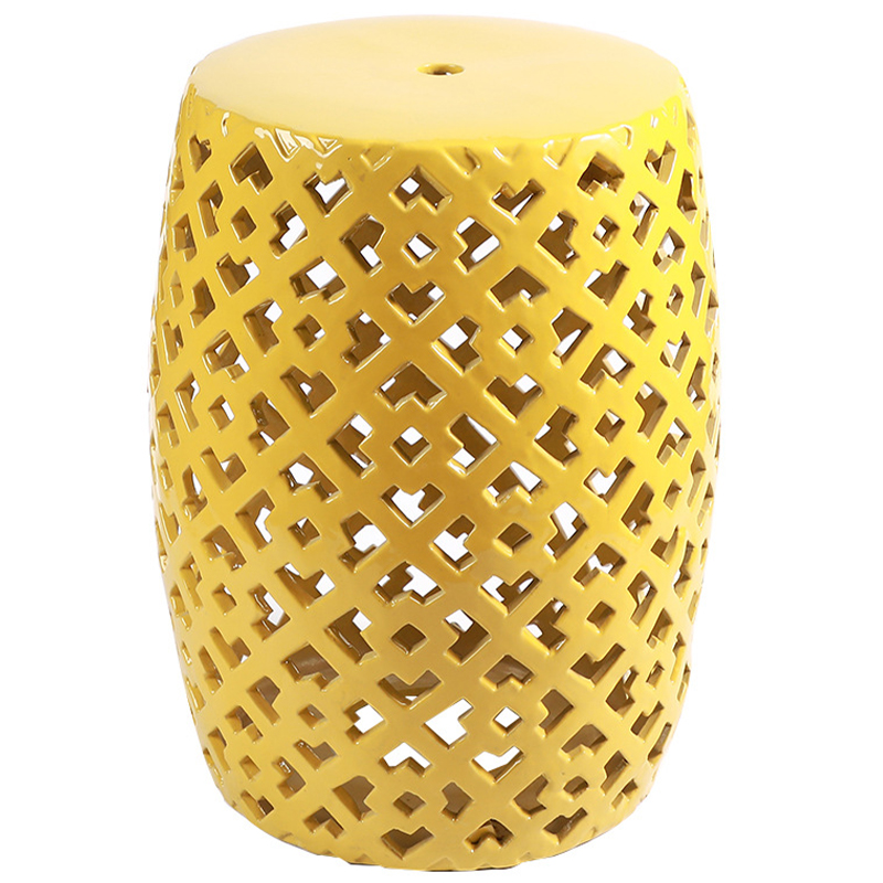 Керамический табурет Yellow Ornament Ceramic Stool Желтый Керамический табурет Yellow Ornament Ceramic Stool Желтый в Грозном | Loft Concept