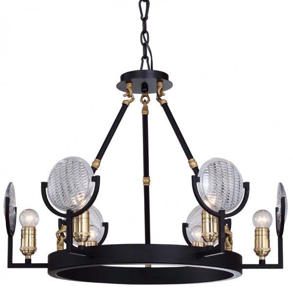 Люстра RH Gaslight Lens Chandelier 6 Черный Люстра RH Gaslight Lens Chandelier 6 Черный в Грозном | Loft Concept