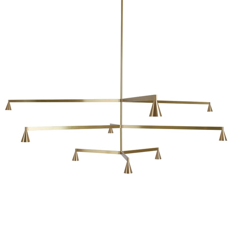 Подвесной светильник Austere Chandelier Y 9 Латунь Подвесной светильник Austere Chandelier Y 9 Латунь в Грозном | Loft Concept