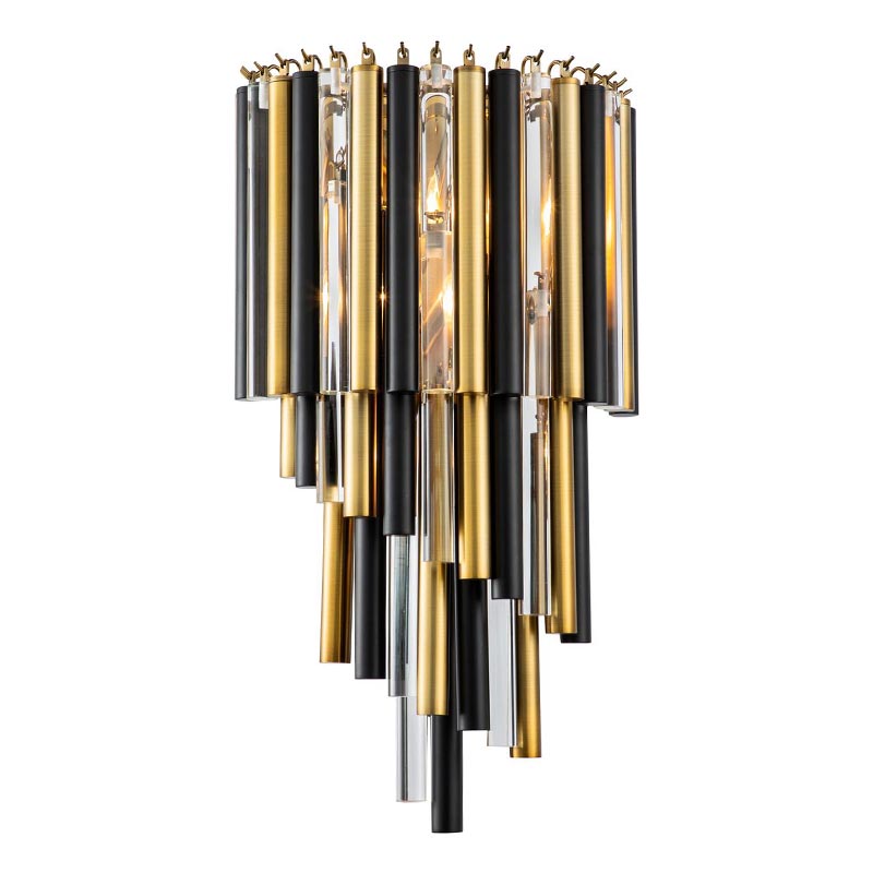Бра Black Brass Symphony Wall Lamp Черный Латунь Прозрачный (Transparent) Бра Black Brass Symphony Wall Lamp Черный Латунь Прозрачный (Transparent) в Грозном | Loft Concept