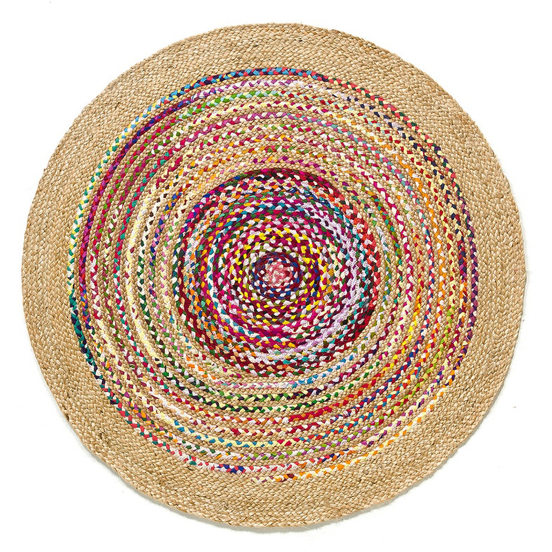 Ковер Round Multicolored Carpet джут и хлопок Мульти Ковер Round Multicolored Carpet джут и хлопок Мульти в Грозном | Loft Concept