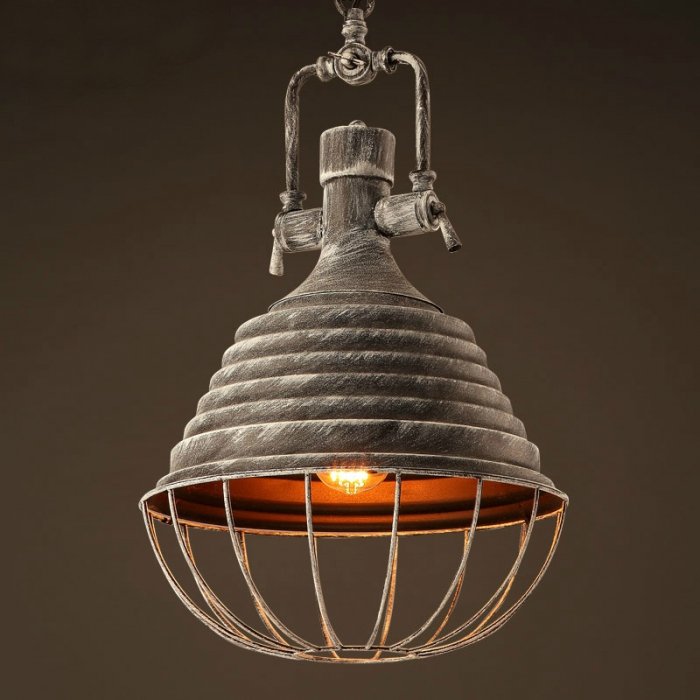 Подвесной светильник Retrika Grey Pendant Серый Подвесной светильник Retrika Grey Pendant Серый в Грозном | Loft Concept