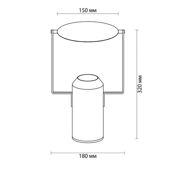 Настольная лампа Black Cylinder Table Lamp Настольная лампа Black Cylinder Table Lamp в Грозном