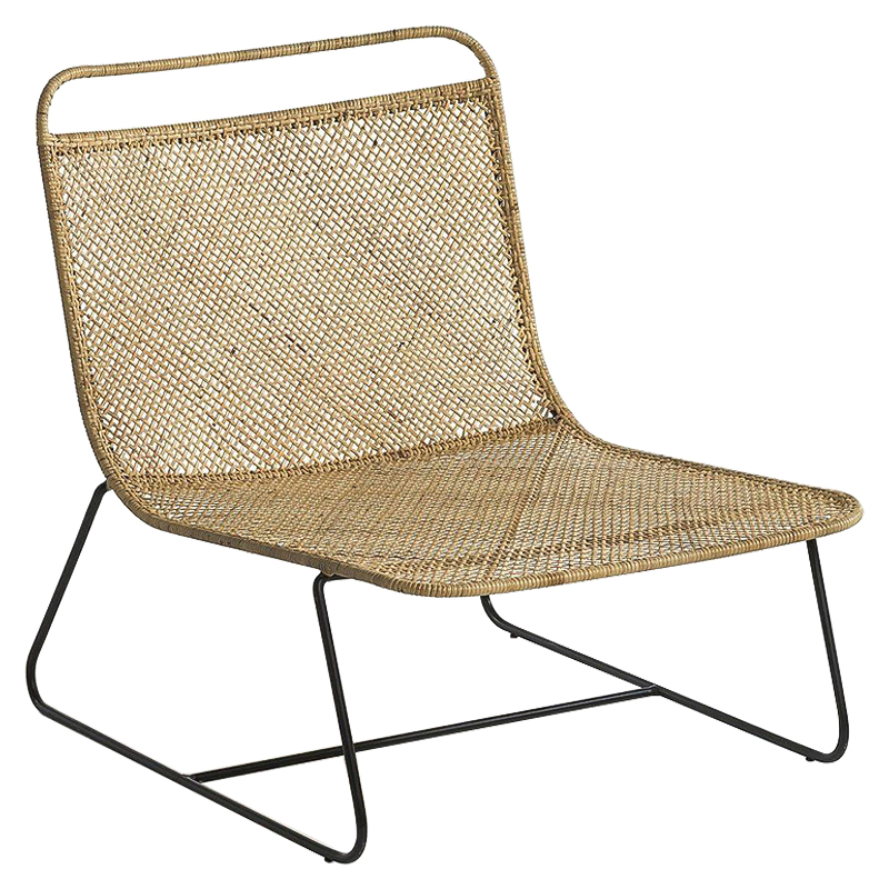 Кресло Lounge Wicker Armchair Черный Коричневый Кресло Lounge Wicker Armchair Черный Коричневый в Грозном | Loft Concept