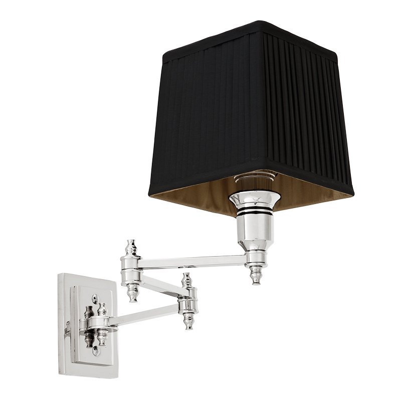 Бра Wall Lamp Lexington Swing Nickel+Black Никель Черный Бра Wall Lamp Lexington Swing Nickel+Black Никель Черный в Грозном | Loft Concept